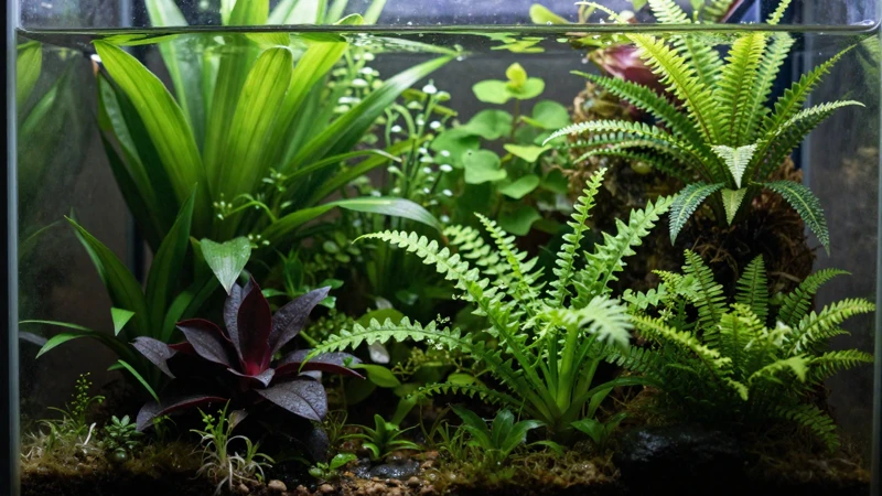 Ecosistema verde y orgánico en detalle