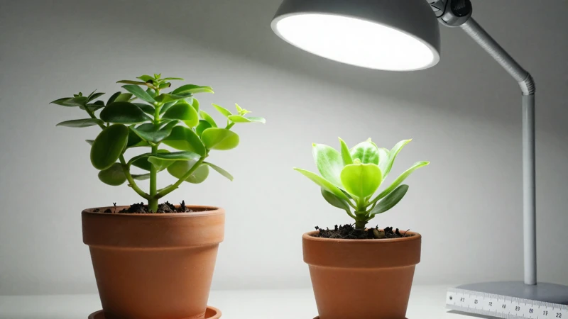 Estudio detallado de una planta con luz natural