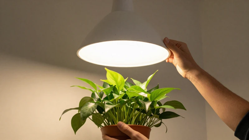 Ajuste seguro de luz y plantas
