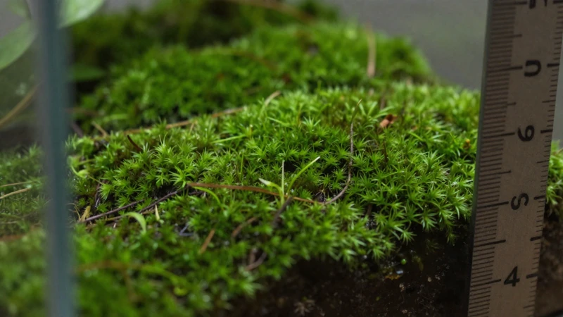 Primer plano de musgo verde y luz natural