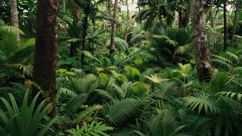Fotografía cinematográfica de un pantano tropical