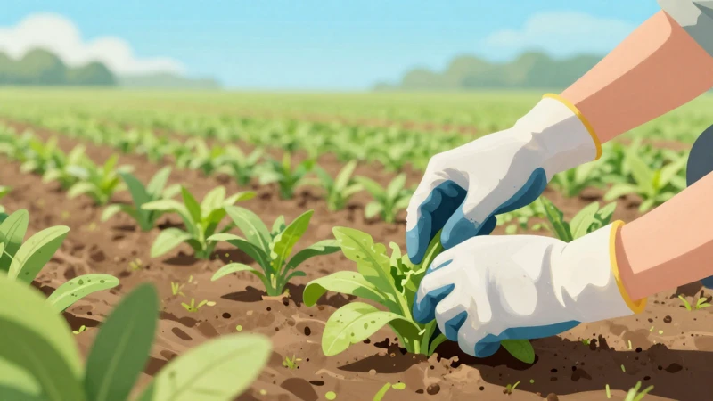Ilustración científica de trabajo agrícola