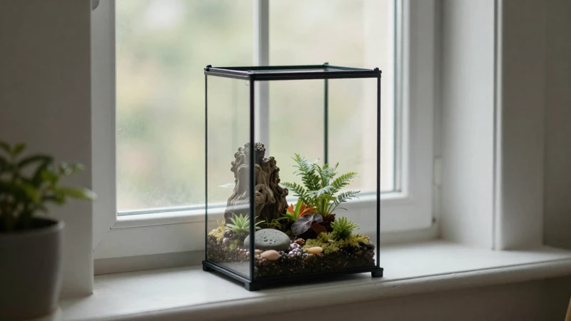 Terrario acogedor con luz natural