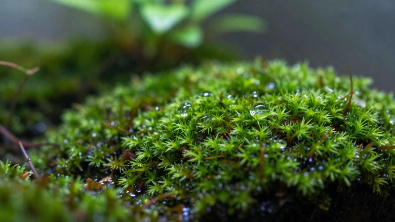 Foto macro de un terrario húmedo
