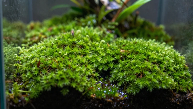 Detalle verde vibrante y ambiente suave