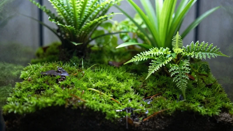 Terrario verde y natural muy detallado