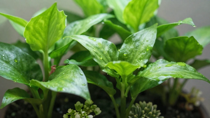 Terrario verde con luz pacífica