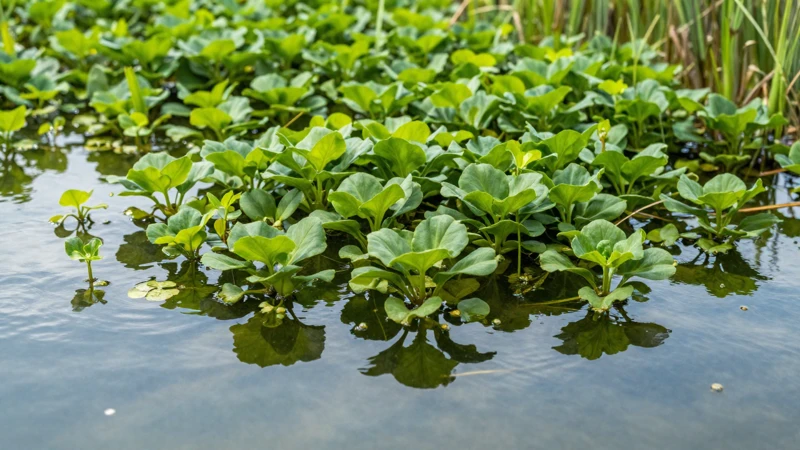 Humedal natural con agua y vegetación exuberante
