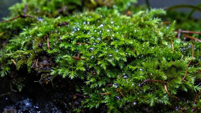 Detalle macro de un terrario orgánico