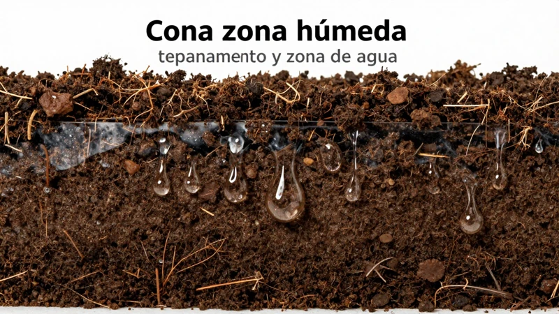 Diagnosticar y separar zonas húmedas y secas del sustrato
