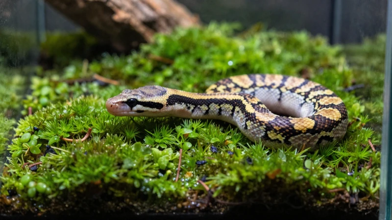 Terrario con serpiente