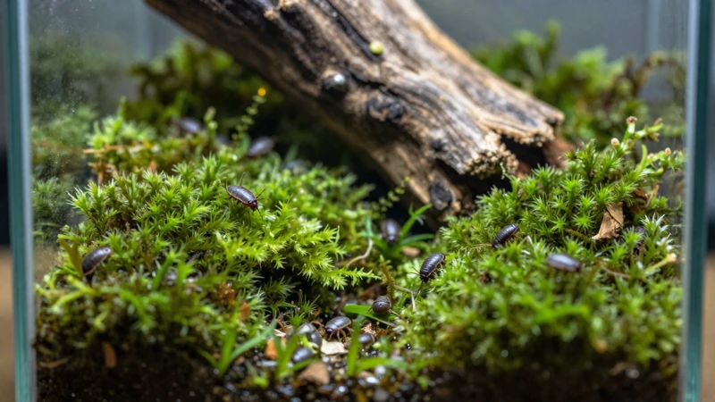 Foto macro de un terrario natural