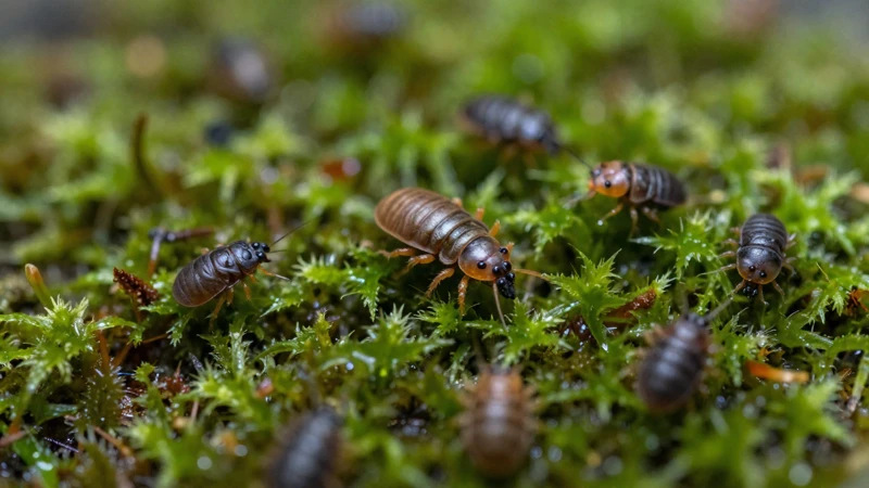 Fotografía macro hiperrealista de un terrario