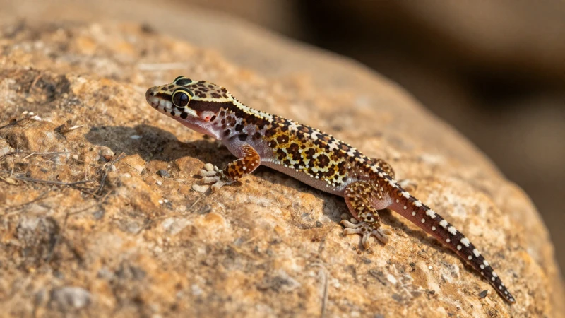 Lagarto tomando sol con luz dorada