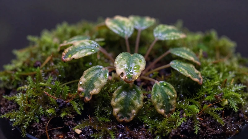 Planta marchita en terrario acogedor