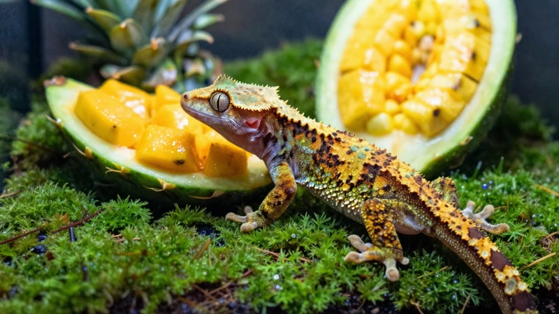 Macro detallado de un lagarto tropical
