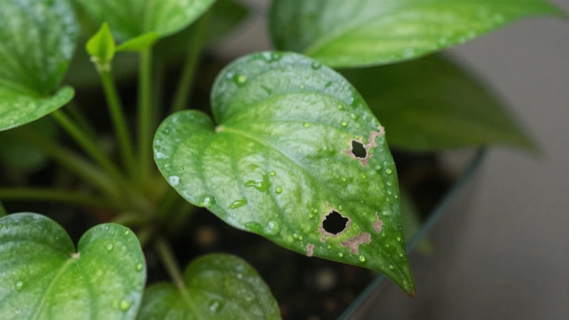 Detalle macro de plantas en terrario