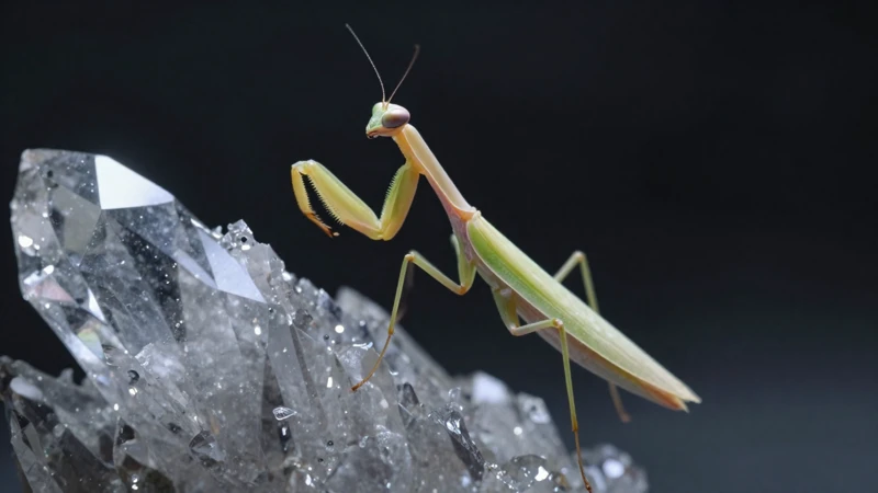 Mantis en transformación espiritual dramática