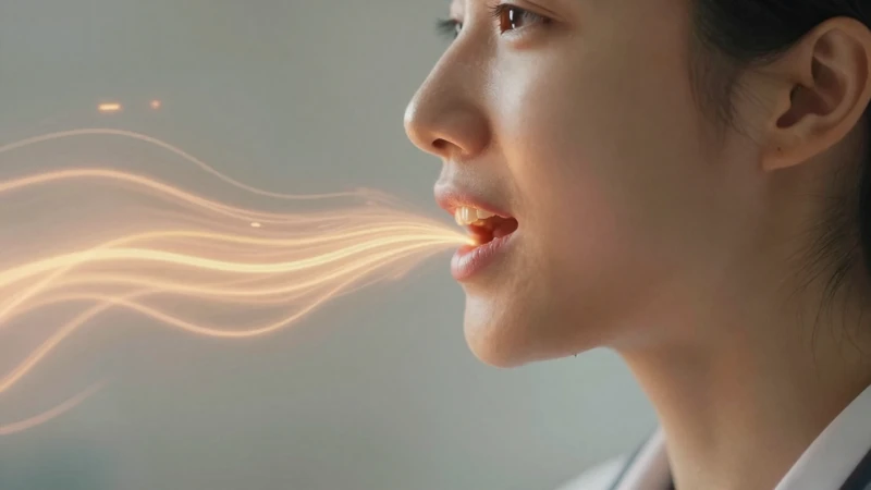 Ilustración médica de perfil con líneas de calor