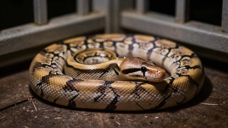 Serpiente ball dramática en un porche