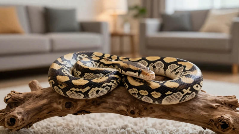 Python acogedor en luz suave