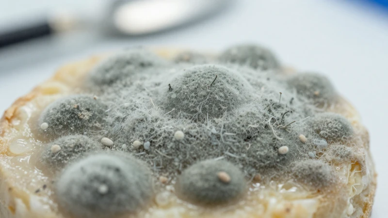 Primer plano de moho en alimento clínico