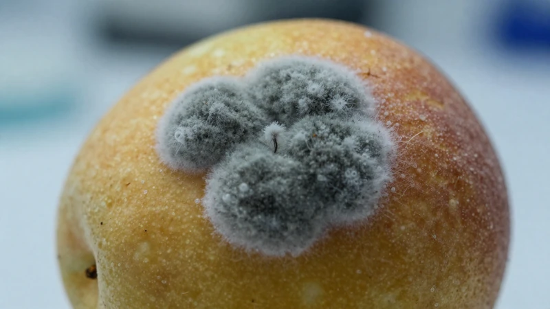 Moho en fruta, fotografía científica