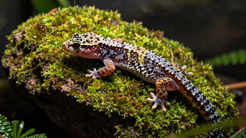 Geckos detallados bajo luz cálida