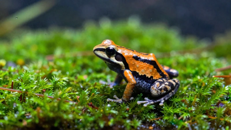 Hongo en terrario húmedo y musgo