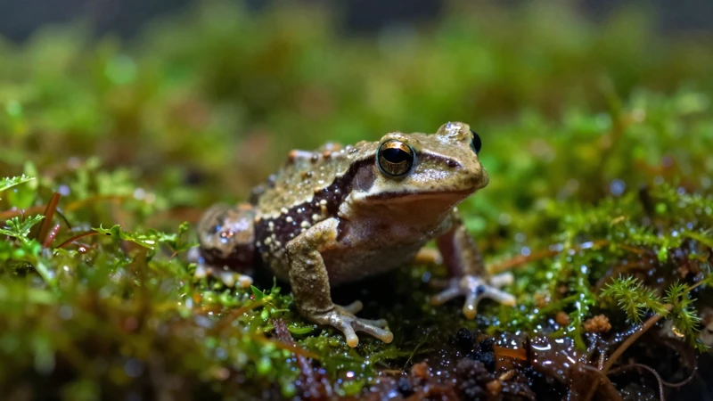 Macro fotografía de un terrario húmedo
