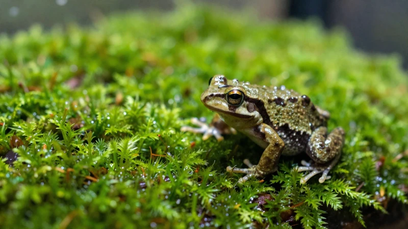 Macro foto de un terrario verde