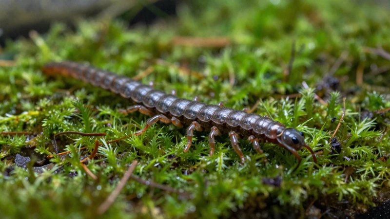 Ilustración macro de escorpión en terrario