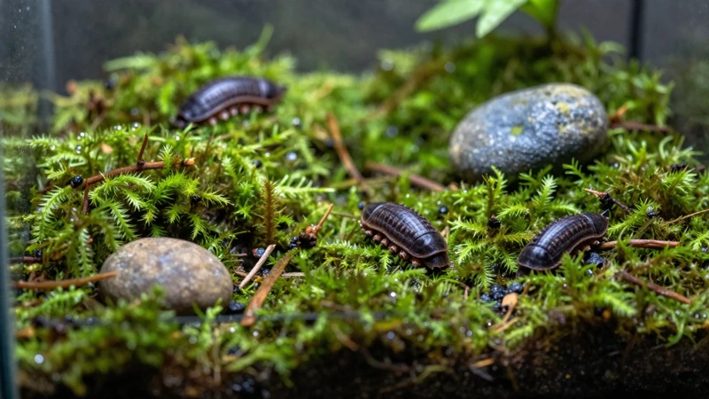 Macro fotografía de un terrario húmedo