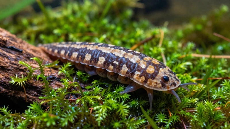 Isopodos detallados en un terrario