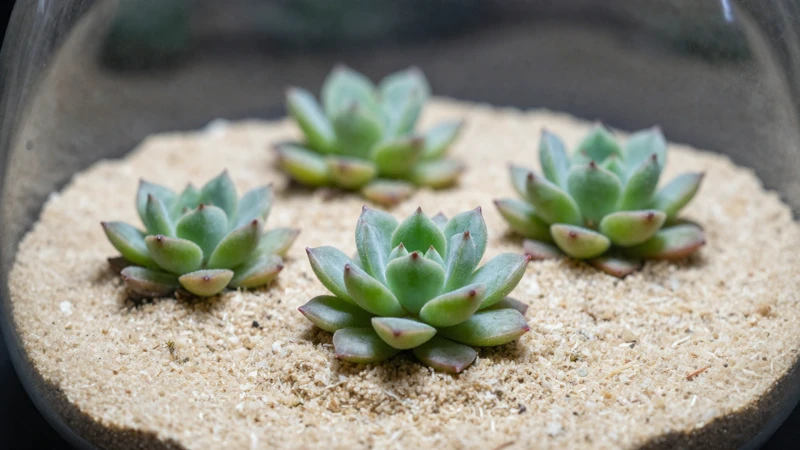 Haworthias en terrario desértico