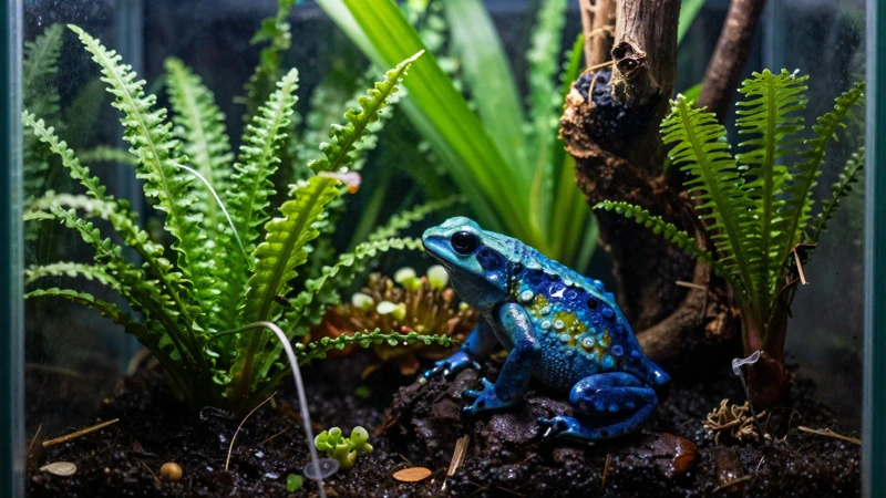 Fotografía macro de un terrario tropical