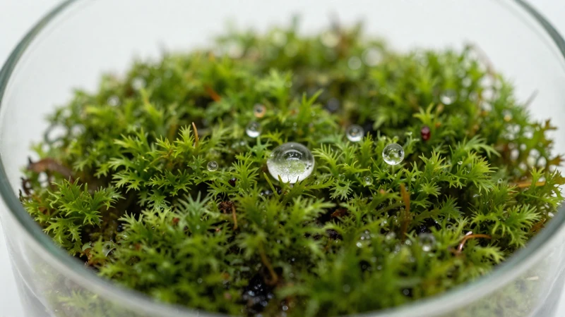 Macro de un terrario de orquídea
